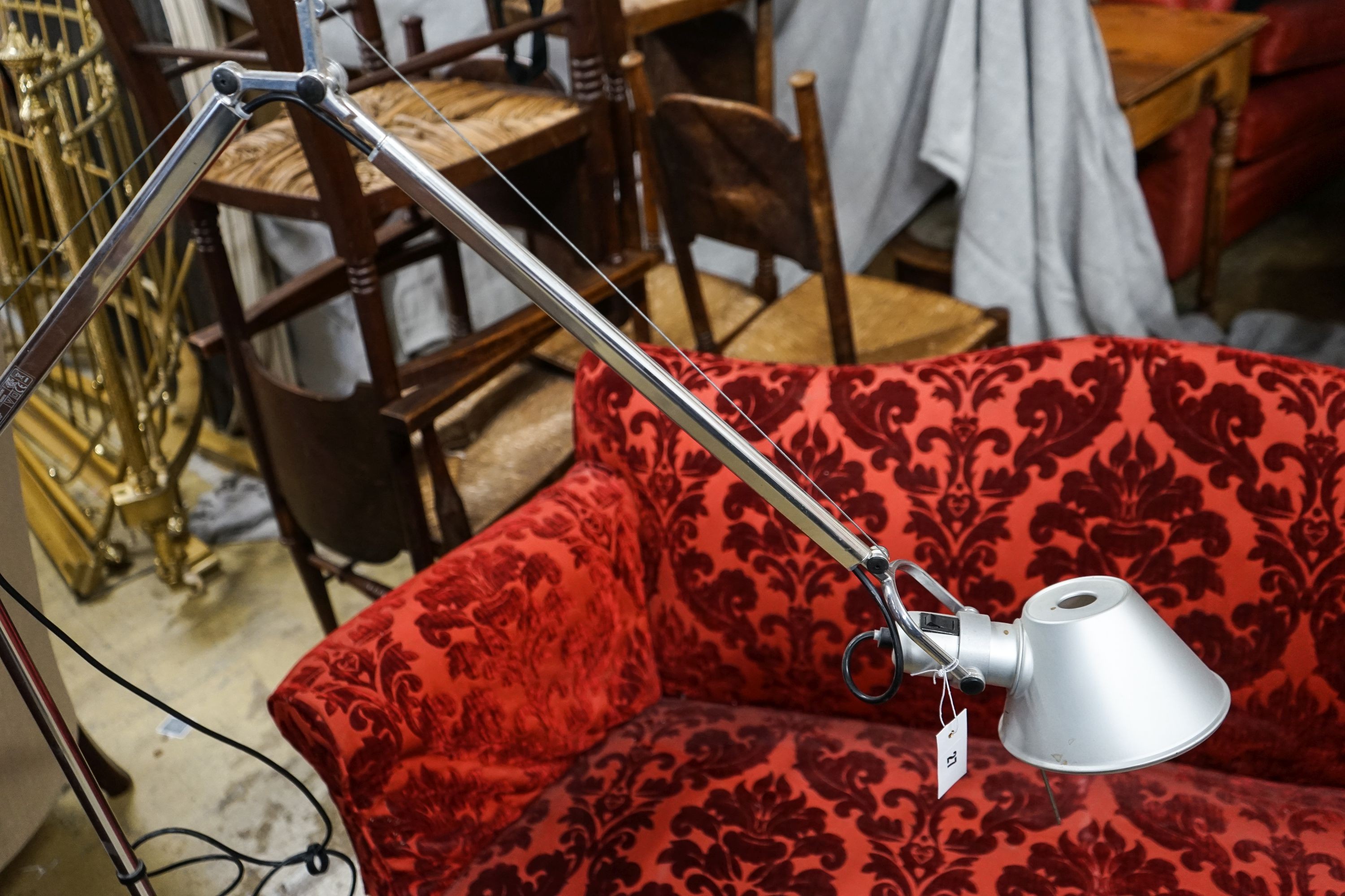 A contemporary anglepoise standard lamp, by Artimede